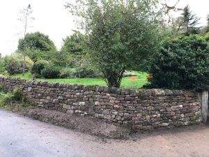 Roadside drystone wall, Derbyshire.