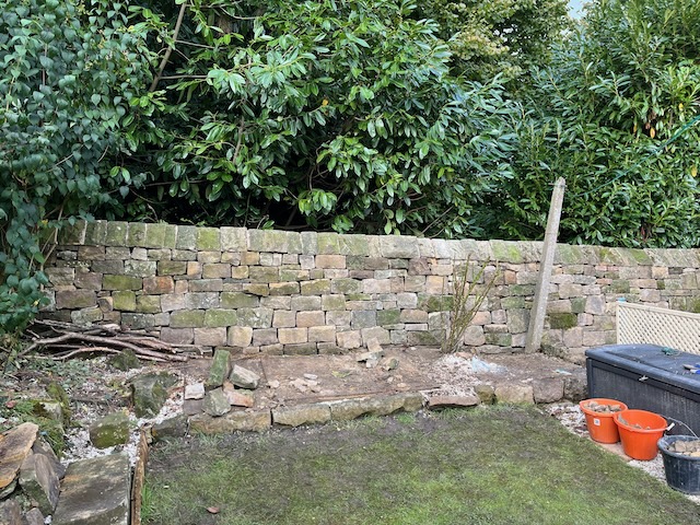 Repaired dry stone wall, Matlock