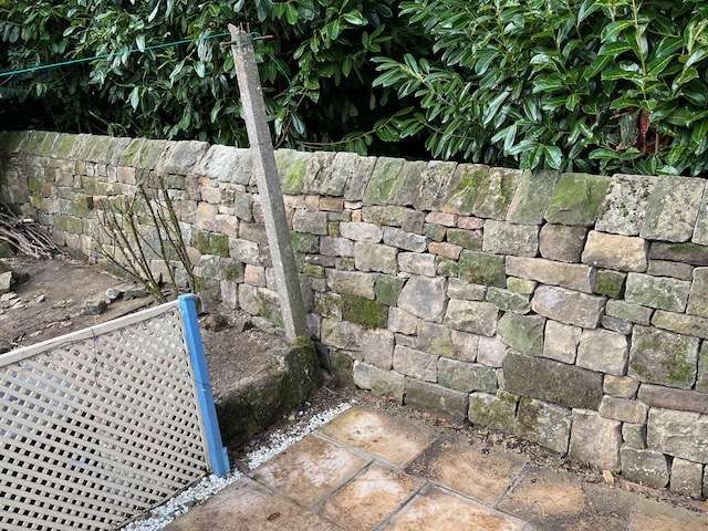 Repaired dry stone wall
