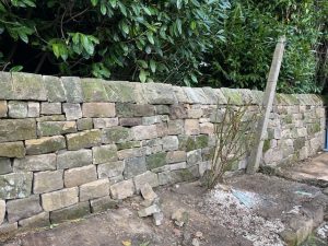 Repaired dry stone wall